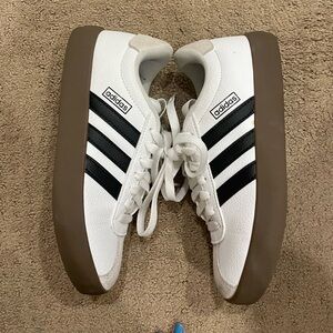 Adidas white and black sambas trainers